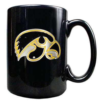 Iowa Hawkeyes 15oz Black Ceramic Mug