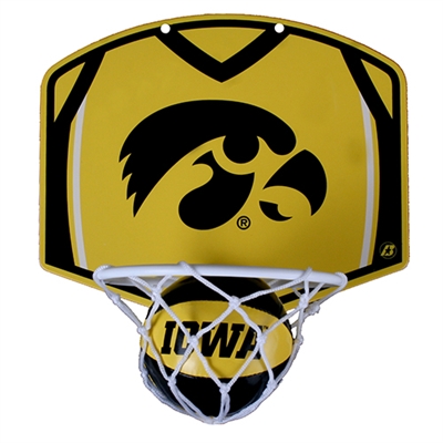 Iowa Hawkeyes Mini Basketball And Hoop Set