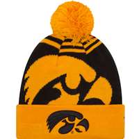 Iowa Hawkeyes New Era Logo Whiz 2 Pom Knit Beanie