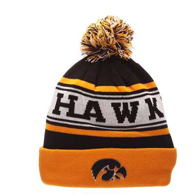 Iowa Hawkeyes Zephyr Finish Line Pom Knit Beanie