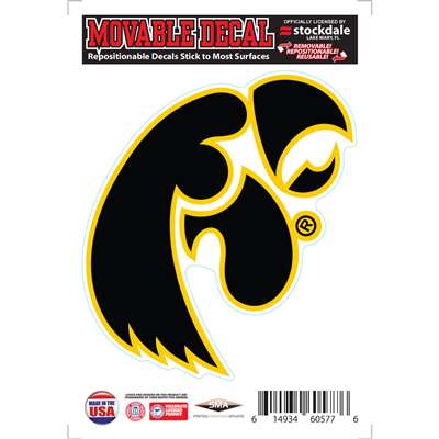 Iowa Hawkeyes Repositionable Vinyl Decal