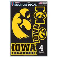 Iowa Hawkeyes Multi-Use Decal Set - 11" x 17"