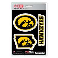 Iowa Hawkeyes Decals - 3 Pack