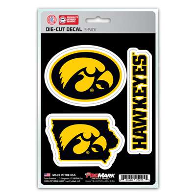 Iowa Hawkeyes Decals - 3 Pack