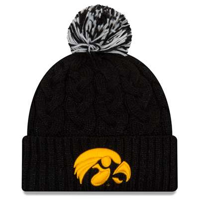 Iowa Hawkeyes New Era Women's Cozy Cable Knit Beanie