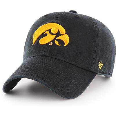 Iowa Hawkeyes 47 Brand Clean Up Adjustable Hat - Black