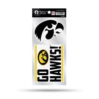 Iowa Hawkeyes Double Up Die Cut Decal Set