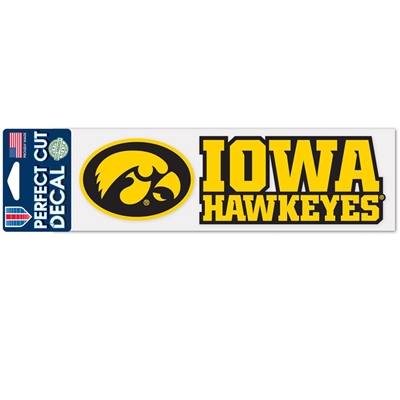 Iowa Hawkeyes Perfect-Cut Decal - 3" x 10"