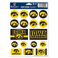 Iowa Hawkeyes Vinyl Sticker Sheet - 5" x 7"