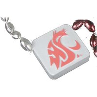 Washington State Cougars Football Sport Bead Medallion Necklace