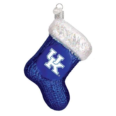 Kentucky Wildcats Glass Christmas Ornament - Stocking