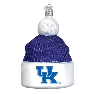 Kentucky Wildcats Glass Christmas Ornament - Beanie