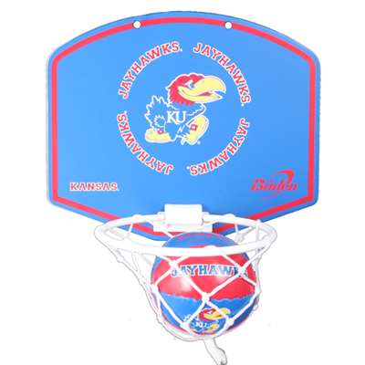 Kansas Jayhawks Mini Basketball And Hoop Set