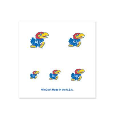 Kansas Jayhawks Fingernail Tattoos - 4 Pack