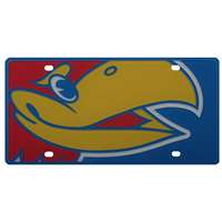 Kansas Jayhawks Full Color Mega Inlay License Plate