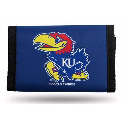 Kansas Jayhawks Nylon Tri-Fold Wallet