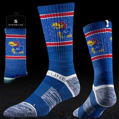 Kansas Jayhawks Strapped Fit 2.0 Socks - Royal Alt