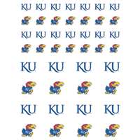 Kansas Jayhawks Small Sticker Sheet - 2 Sheets