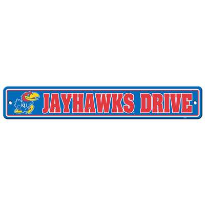 Kansas Jayhawks Plastic Street Sign