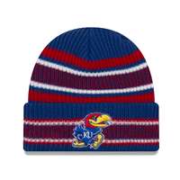 Kansas Jayhawks New Era Vintage Stripe Beanie