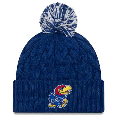 Kansas Jayhawks New Era Women's Cozy Cable Knit Beanie