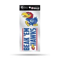 Kansas Jayhawks Double Up Die Cut Decal Set