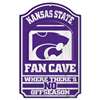 Kansas State Wildcats Fan Cave Wood Sign