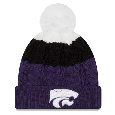 Kansas State Wildcats New Era Women's Layered Up Pom Knit Beanie