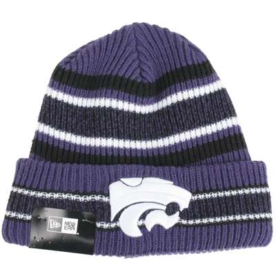 Kansas State Wildcats New Era Vintage Stripe Beanie