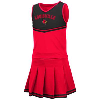 Girls Toddler Garb Pink Louisville Cardinals Caroline Cap Sleeve Polo Dress