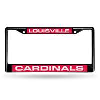 Louisville Cardinals Inlaid Acrylic Black License Plate Frame