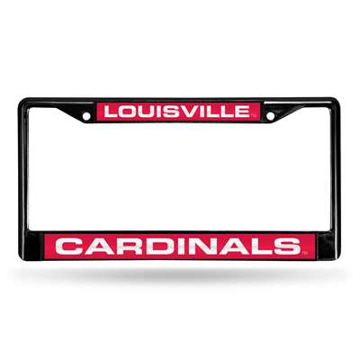 Louisville Cardinals Inlaid Acrylic Black License Plate Frame