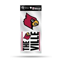 Louisville Cardinals Double Up Die Cut Decal Set