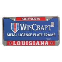 Louisiana Lafayette Ragin Cajuns Metal License Plate Frame w/Domed Acrylic