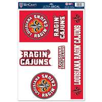 Louisiana Lafayette Ragin Cajuns Ultra Decal Set - 11'' X 17''