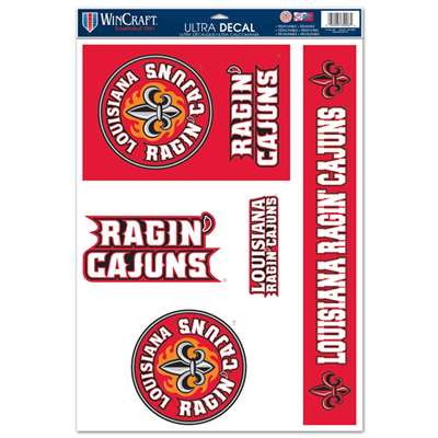 Louisiana Lafayette Ragin Cajuns Ultra Decal Set - 11'' X 17''