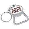 Louisiana Lafayette Ragin Cajuns Metal Key Chain And Bottle Opener W/domed Insert