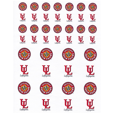 Louisiana Lafayette Ragin Cajuns Small Sticker Sheet - 2 Sheets