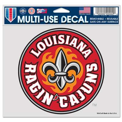 Louisiana Lafayette Ragin Cajuns Ultra Decal 4.5" x 6"