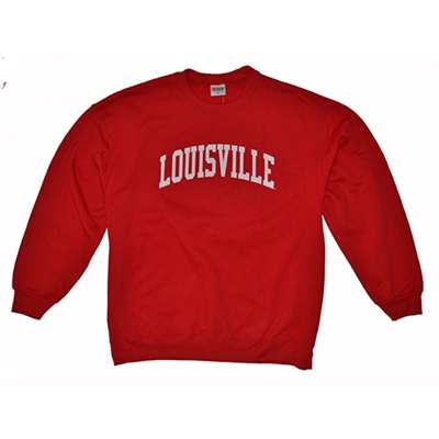 Louisville Cardinals Women's Scoop & Score Pullover Sweatshirt - Red