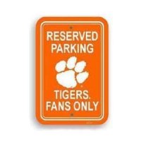 Clemson Plastic Parking Sign