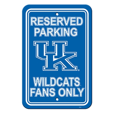 Kentucky Wildcats Plastic Parking Sign