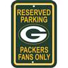 Green Bay Packers Plastic Parking Sign