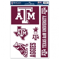 Texas A&m Ultra Decal - 11'' X 17''