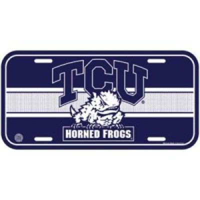 Tcu Plastic License Plate