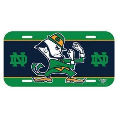 Notre Dame Plastic License Plate