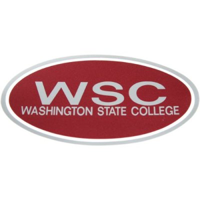 Washington State Cougars Decal - Wsu Oval - 3