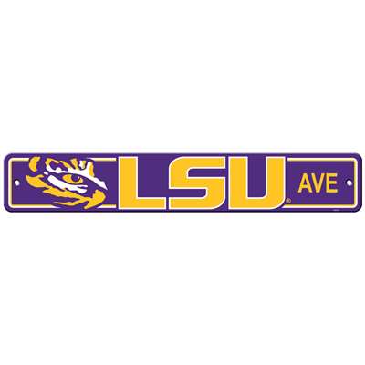 LSU Tigers Plastic Street Sign