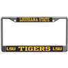 LSU Tigers Metal License Plate Frame - Carbon Fiber