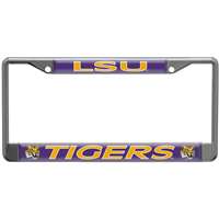 LSU Tigers Metal License Plate Frame w/Domed Acrylic